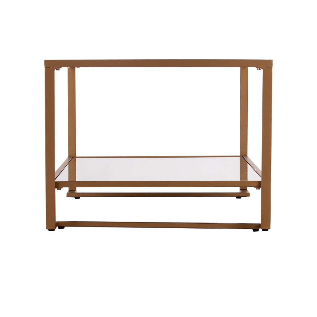 SwayLiving Horten Glass-Top Cocktail Table COFFEE TABLES