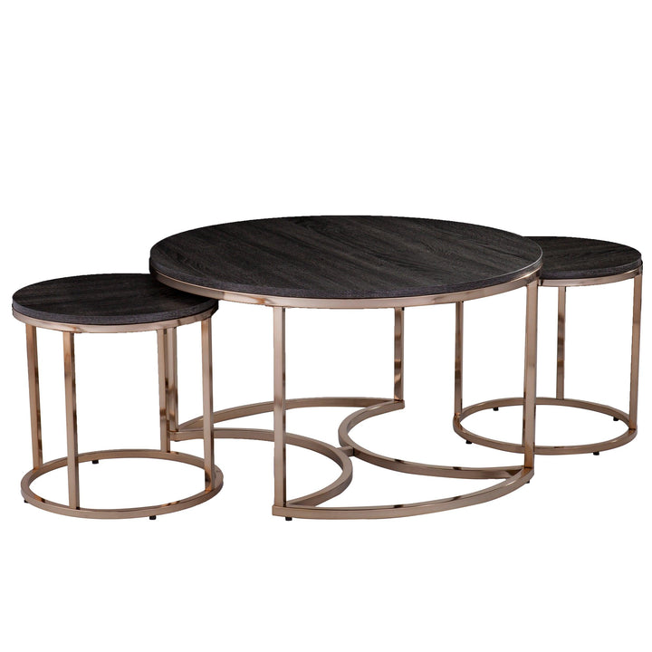 SwayLiving Lachlan Round Nesting Coffee Tables – 3pc Set COFFEE TABLES