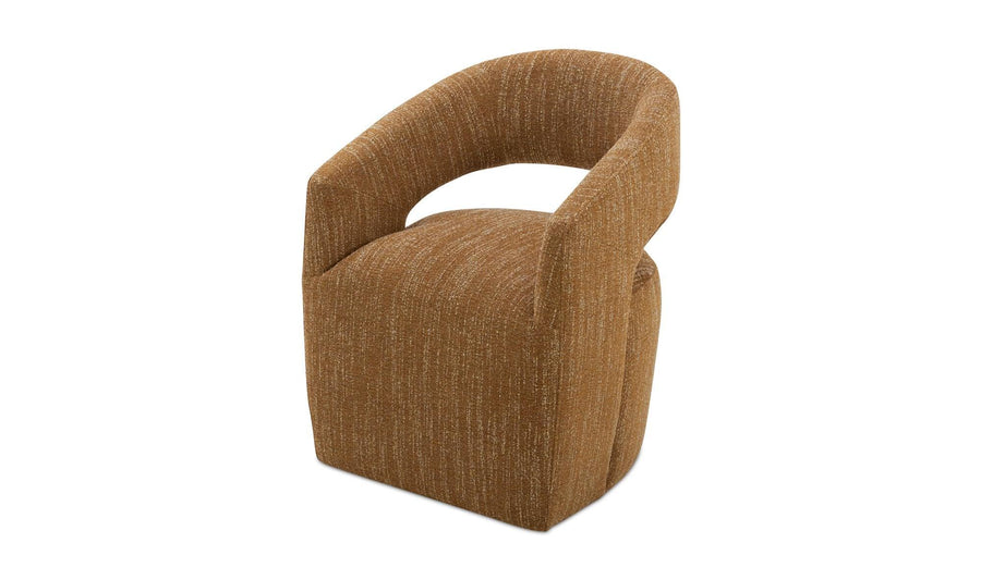Barrow Rolling Dining Chair Amber Glow - SwayLiving