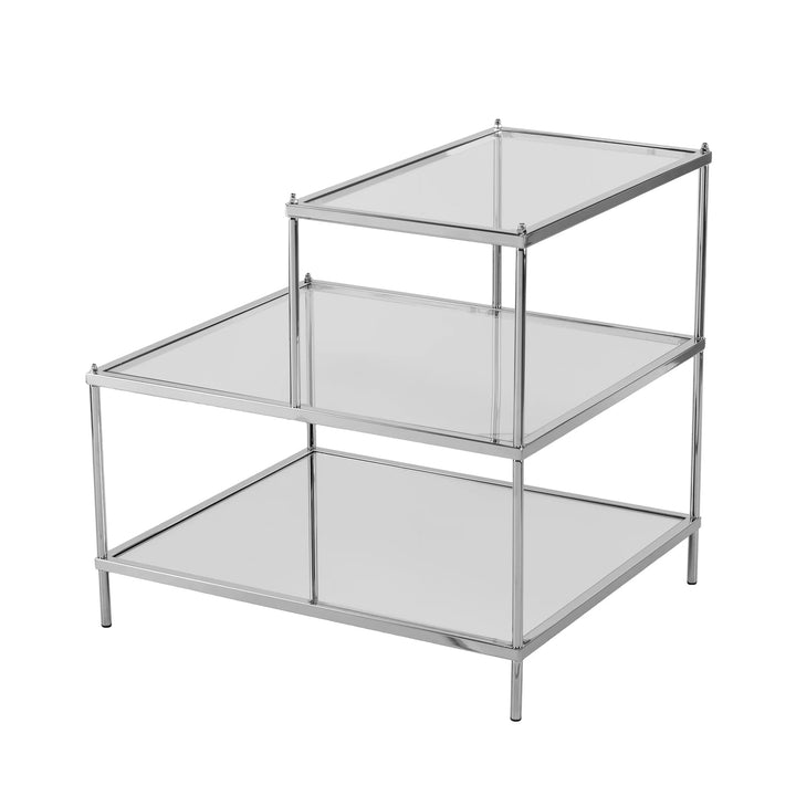 SwayLiving Knox Glam Mirrored Accent Table - Chrome ACCENT TABLES