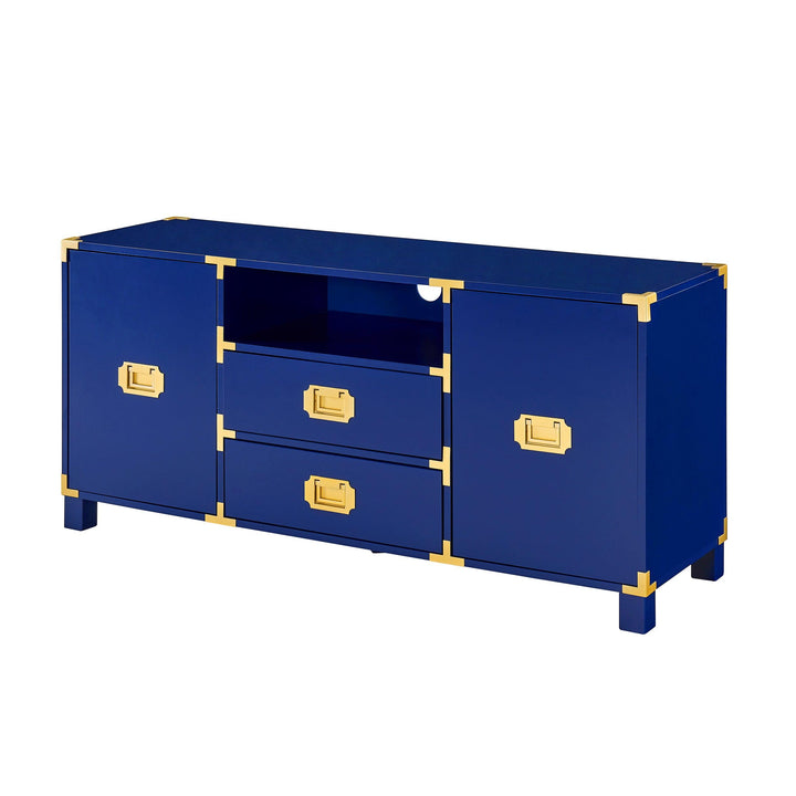 SwayLiving Campaign Entertainment Center Console - Navy CONSOLE TABLES