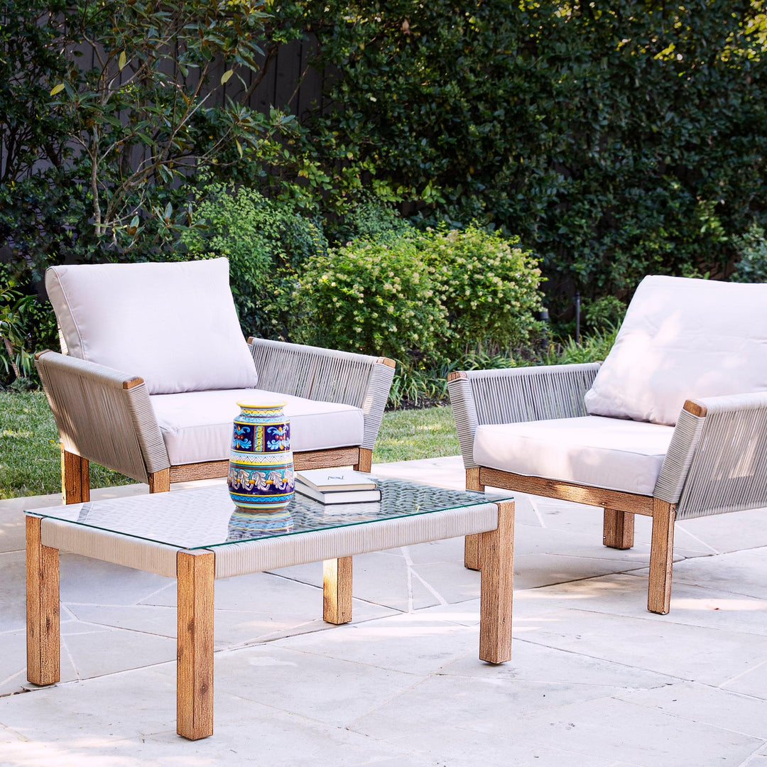 SwayLiving Brendina Outdoor Armchair w/ Cushions – 2pc Set OUTDOOR CHAISE LOUNGES