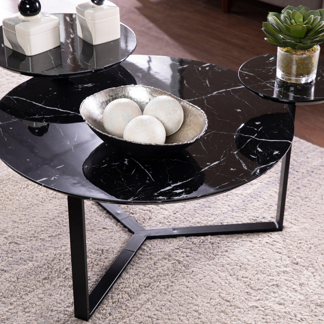 SwayLiving Saxelby Faux Marble Cocktail Table COFFEE TABLES