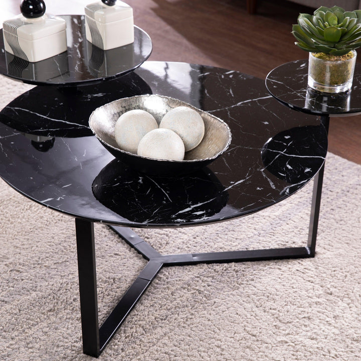 SwayLiving Saxelby Faux Marble Cocktail Table COFFEE TABLES
