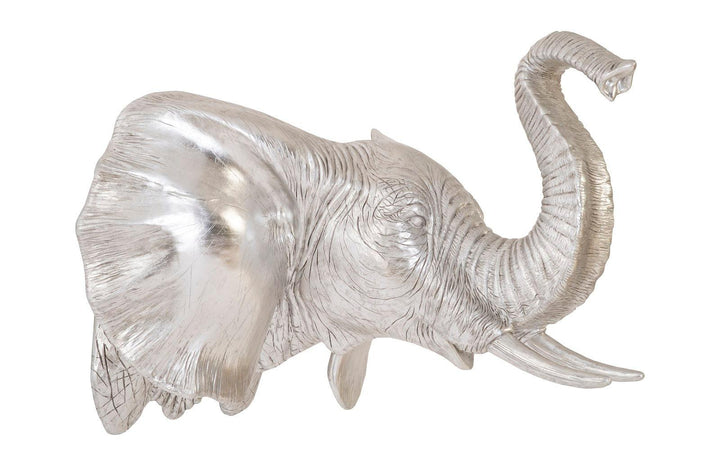 SwayLiving Elephant Wall Art, Resin, Silver Leaf WALL ACCENTS