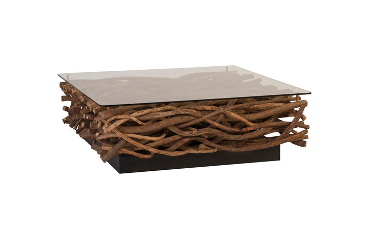 SwayLiving Vine Coffee Table, with Glass COFFEE TABLES