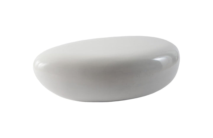 SwayLiving River Stone Coffee Table, Small, Gel Coat White COFFEE TABLES