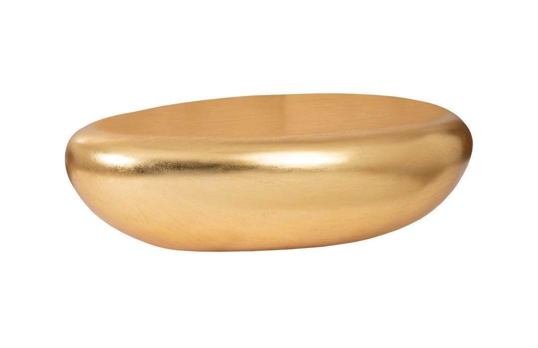 SwayLiving River Stone Coffee Table, Gold Leaf, Large COFFEE TABLES