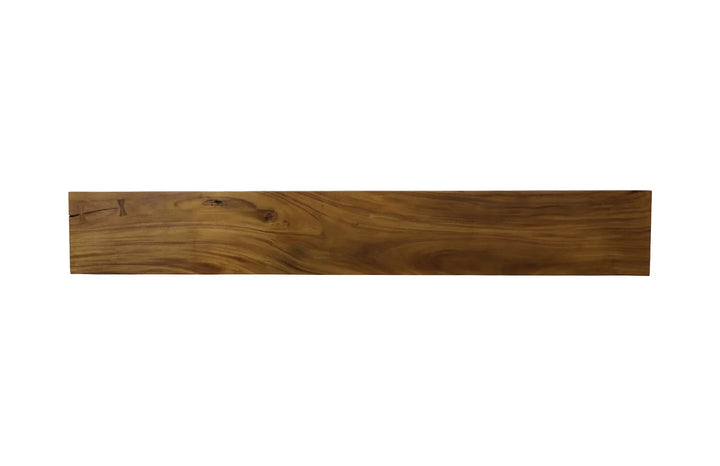 96"D x 14"W x 17"H/Natural, Satin Black Legs