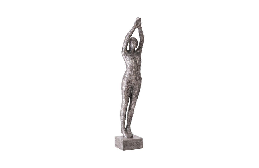 SwayLiving Standing Diving Sculpture, Black/Silver, Aluminum DECORATIVE OBJECTS