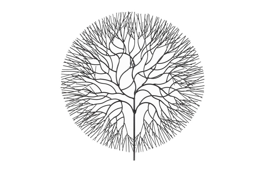 SwayLiving Wire Tree Wall Art, Large, Circle, Metal, Black WALL ACCENTS
