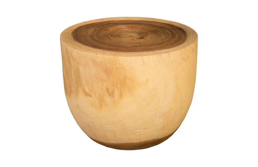 SwayLiving Lathe Side Table, Chamcha Wood ACCENT TABLES