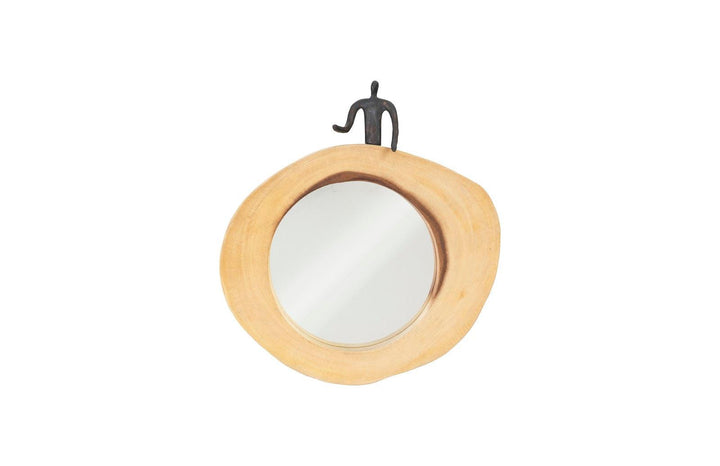 SwayLiving Atlas Cross Cut Mirror, Small, Half Man, Right WALL MIRRORS