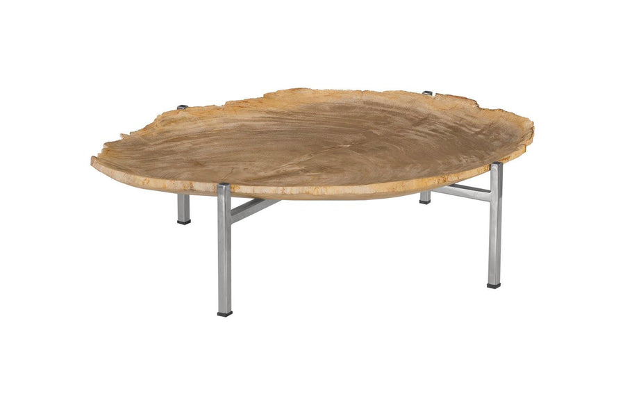 SwayLiving Petrified Wood Tray, Stainless Steel Base, Assorted Styles and Sizes DECORATIVE TRAYS, PLATES, + BOWLS