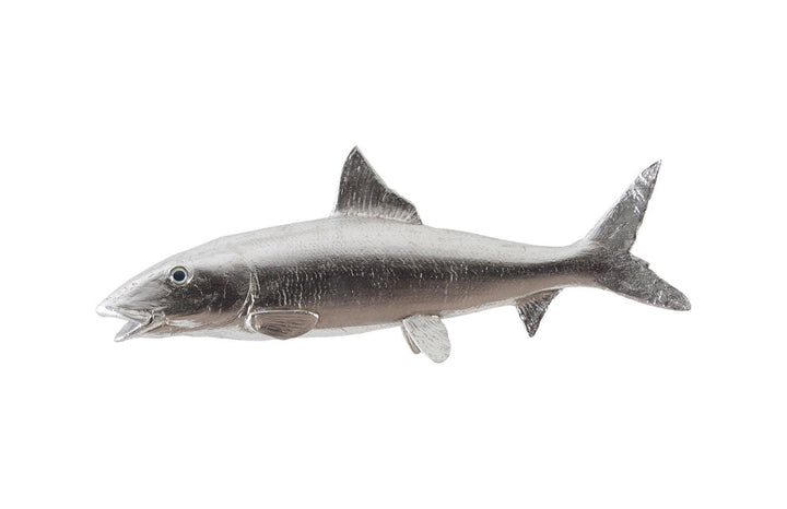 SwayLiving Bonefish Wall Sculpture, Resin, Silver Leaf WALL ACCENTS