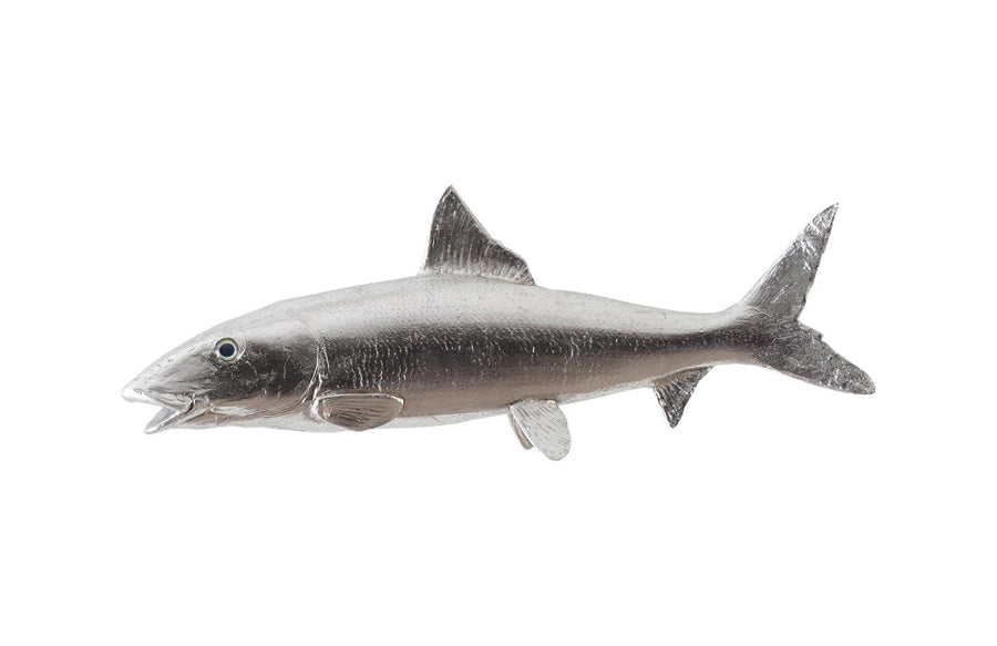 SwayLiving Bonefish Wall Sculpture, Resin, Silver Leaf WALL ACCENTS