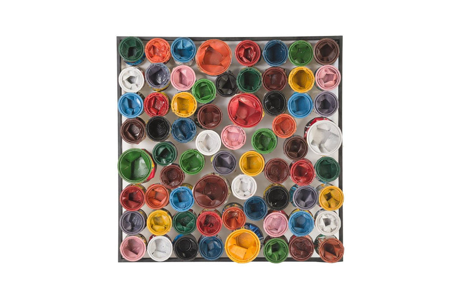 SwayLiving Paint Can Wall Art, Square, Assorted Colors, LG WALL ART