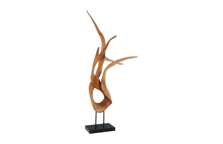 SwayLiving Mahogany Wood Sculpture, Table Top, Size, Shape, Styles Vary DECORATIVE OBJECTS