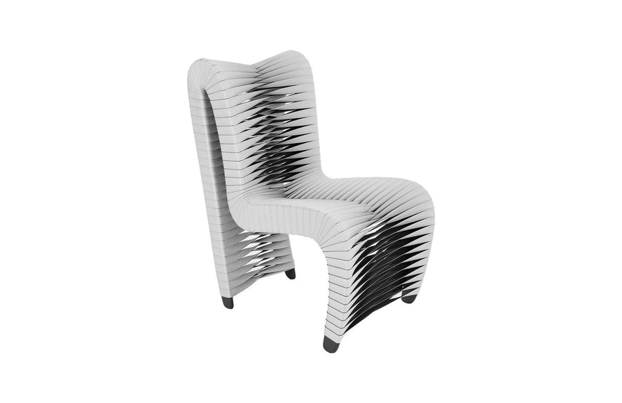 SwayLiving Seat Belt Dining Chair, High Back Gray/Black - Set of 2 DINING CHAIRS