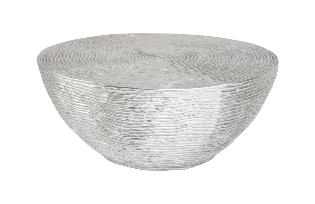 SwayLiving Ripple Coffee Table, Resin, Silver Leaf with Antiquing COFFEE TABLES