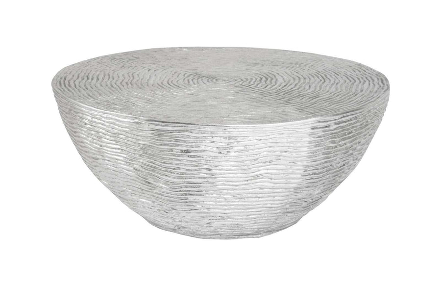 SwayLiving Ripple Coffee Table, Resin, Silver Leaf with Antiquing COFFEE TABLES