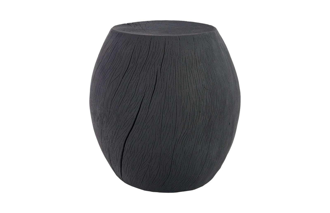 SwayLiving Drum Stool, Resin, Charred OTTOMANS, POUFS, + STOOLS