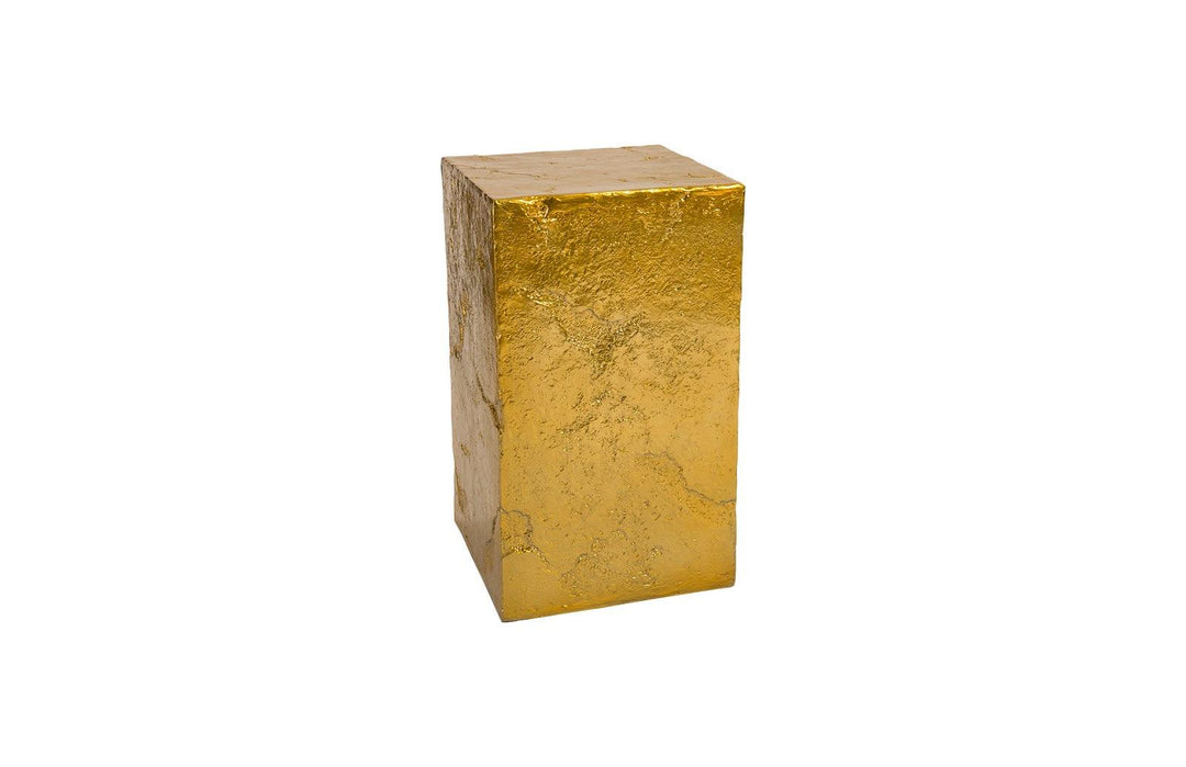 SwayLiving Slate Pedestal, Medium, Liquid Gold ACCENT TABLES