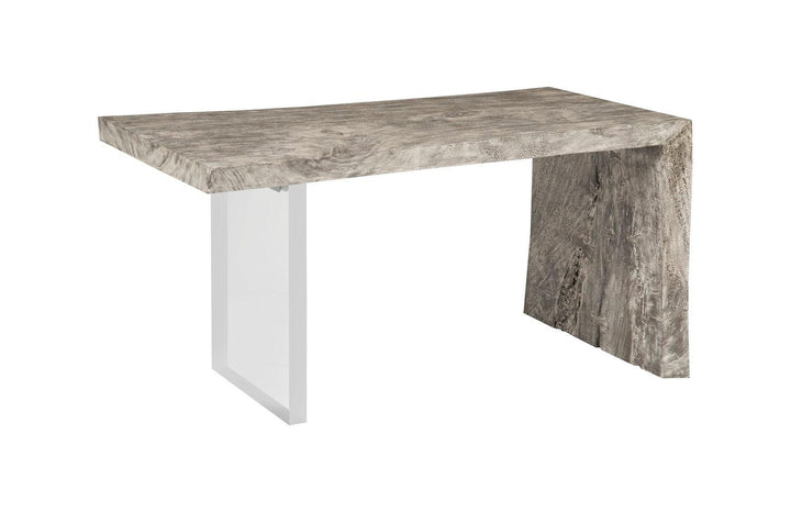SwayLiving Austin Desk, Gray Stone, Acrylic Leg DESKS