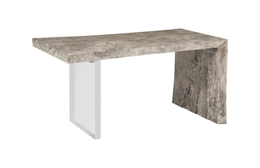 SwayLiving Austin Desk, Gray Stone, Acrylic Leg DESKS