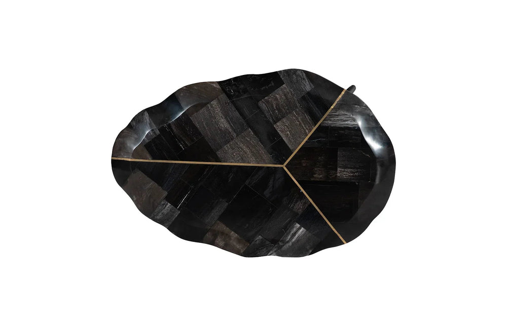 SwayLiving SwayLiving Mosaic Leaf Petrified Coffee Table