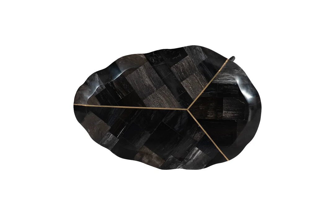 SwayLiving SwayLiving Mosaic Leaf Petrified Coffee Table
