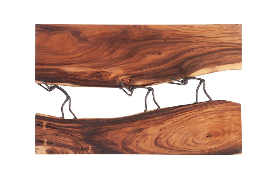 SwayLiving Atlas River Wall Panel, Chamcha Wood/Metal, Natural WALL ACCENTS