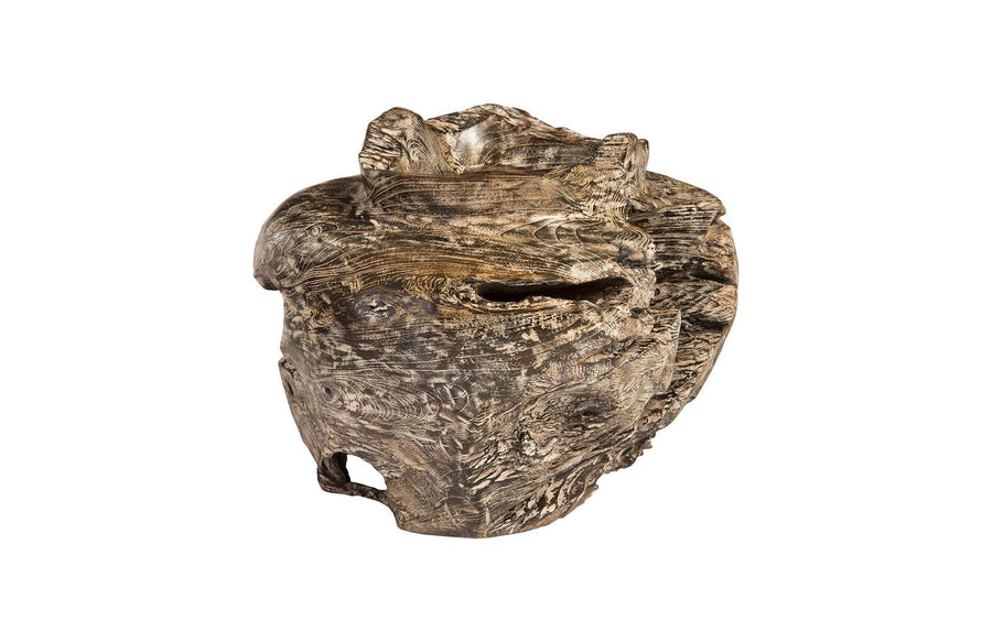 SwayLiving Teak Planter, Black Wash Finish PLANTERS
