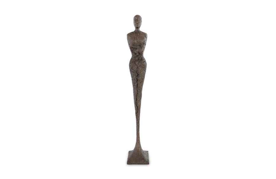 SwayLiving Tall Chiseled Female Sculpture, Resin, Bronze Finish DECORATIVE OBJECTS