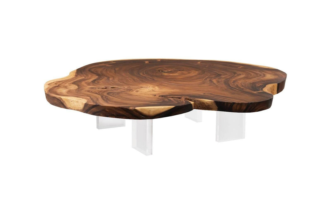 SwayLiving Floating Coffee Table with Acrylic Legs, Natural, Size Varies COFFEE TABLES