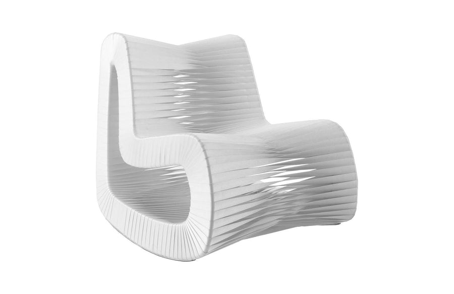 SwayLiving Seat Belt Rocking Chair, White ACCENT + LOUNGE CHAIRS