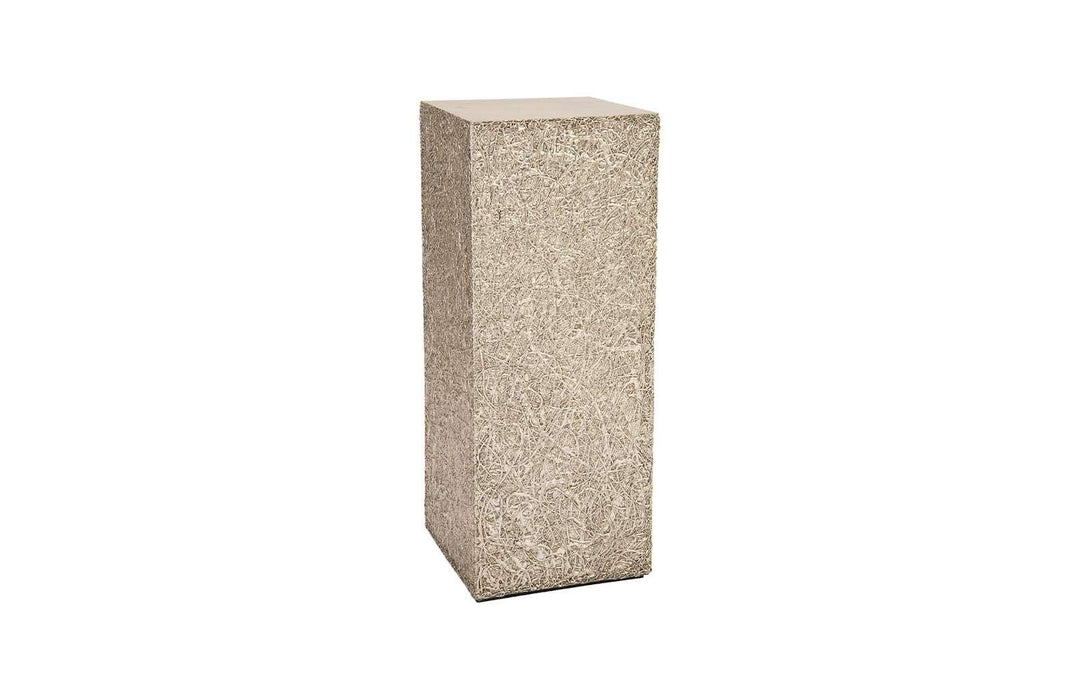 SwayLiving String Theory Pedestal, Silver Leaf, MD ACCENT TABLES