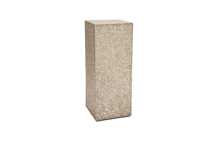 SwayLiving String Theory Pedestal, Silver Leaf, MD ACCENT TABLES
