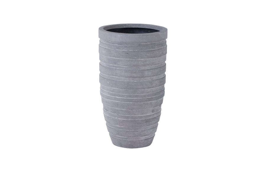 SwayLiving June Slim Planter, Raw Gray, SM PLANTERS