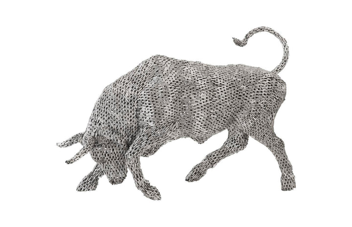 SwayLiving Bull Pipe Sculpture, Stainless Steel DECORATIVE OBJECTS