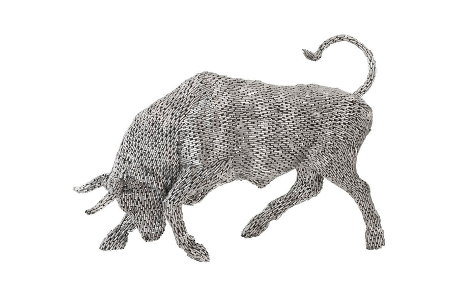 SwayLiving Bull Pipe Sculpture, Stainless Steel DECORATIVE OBJECTS