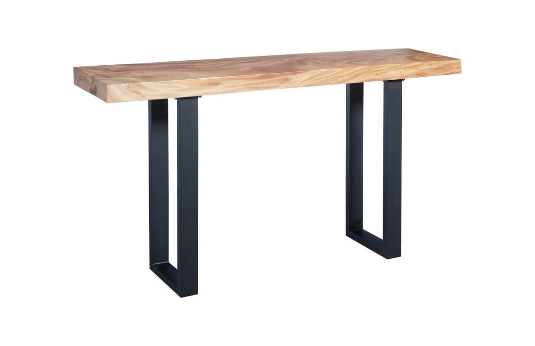 SwayLiving Origins Straight Edge Console Table, Metal U Legs, Matte, Black CONSOLE TABLES