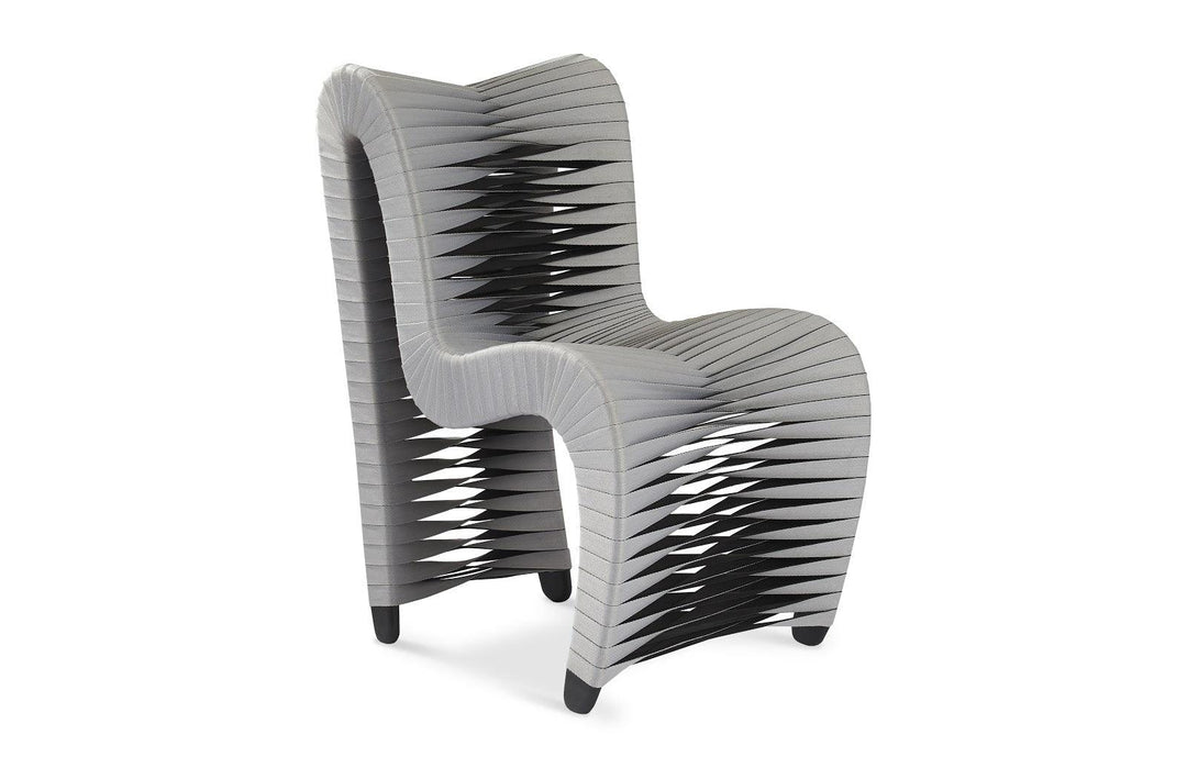 SwayLiving Seat Belt Dining Chair, Gray/Black - Set of 2 DINING CHAIRS