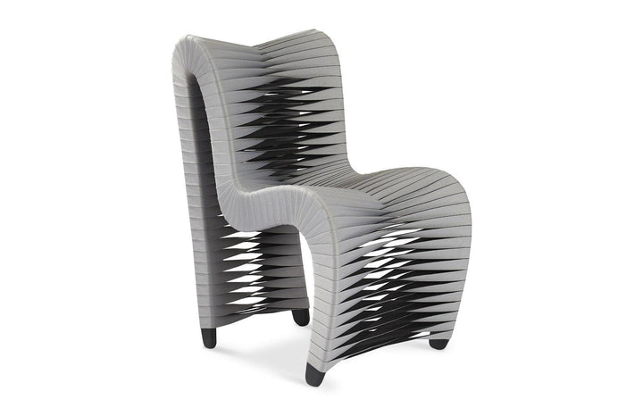 SwayLiving Seat Belt Dining Chair, Gray/Black - Set of 2 DINING CHAIRS