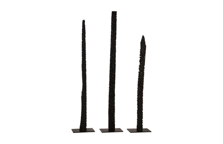 SwayLiving Post Set of 3, Metal Base, Burnt DECORATIVE OBJECTS