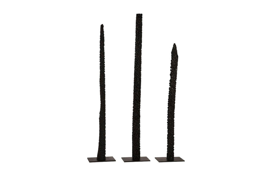 SwayLiving Post Set of 3, Metal Base, Burnt DECORATIVE OBJECTS