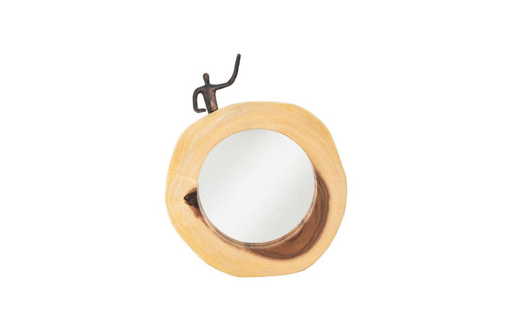 SwayLiving Atlas Cross Cut Mirror, Small, Half Man, Left WALL MIRRORS