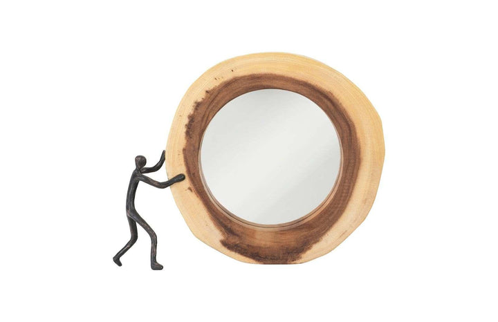SwayLiving Atlas Crosscut Mirror, Small, Left Side Full Body WALL MIRRORS