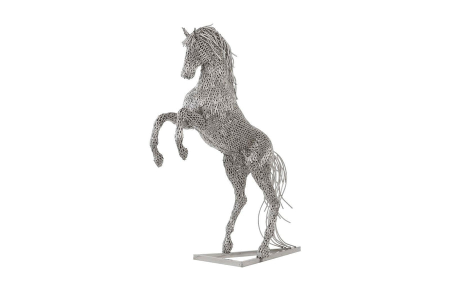 SwayLiving Horse Pipe Sculpture, Rearing, Stainless Steel DECORATIVE OBJECTS