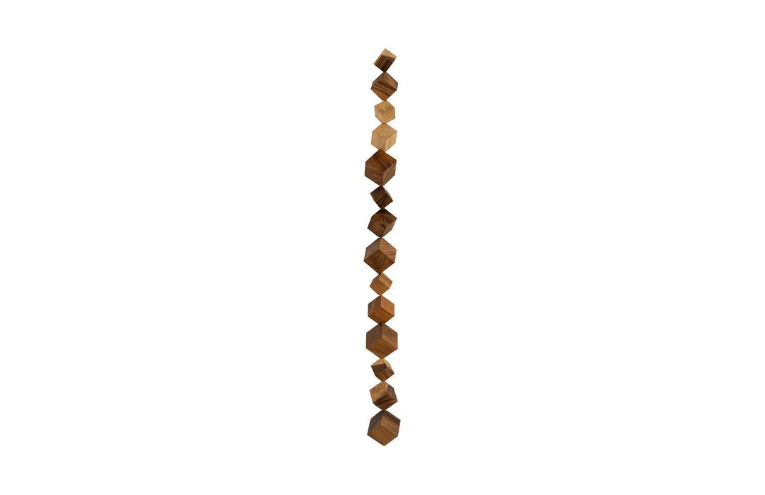 SwayLiving Dice Wall Art, Chamcha Wood, Natural WALL ACCENTS